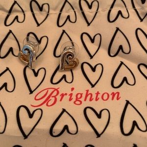 Brighton two-tone heart earrings